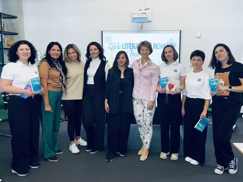 În biblioteca IPL ,,Da Vinci”, s-a desfășurat un dialog cu scriitoarele Valentina Șcerbani și Dumitra Râșnoveanu. — fotografia 4