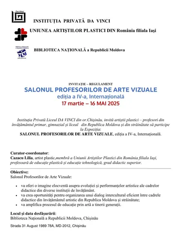 🎨 SALONUL INTERNAȚIONAL AL PROFESORILOR DE ARTE VIZUALE – Ediția a IV-a 🎨 — fotografia 2